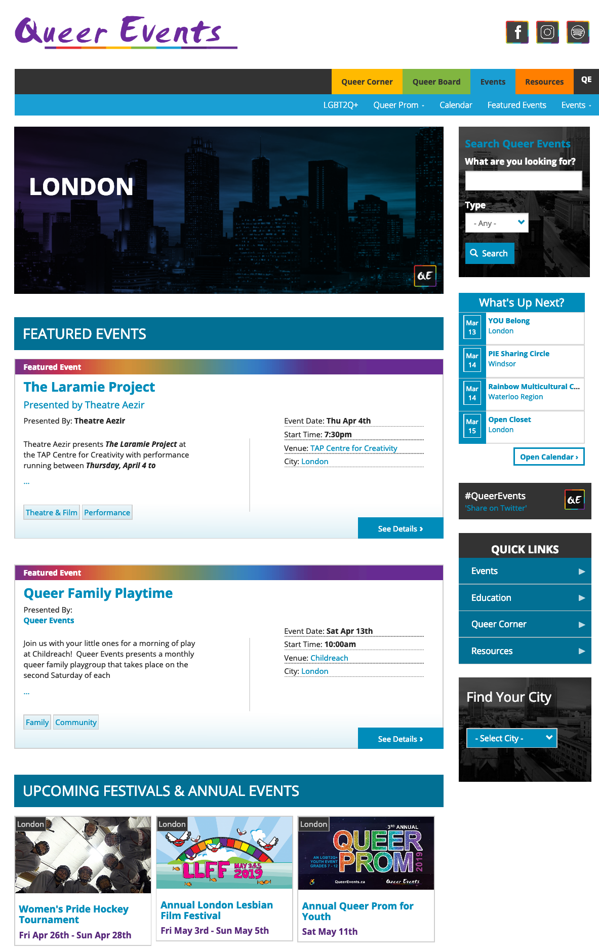 Example of listing placement